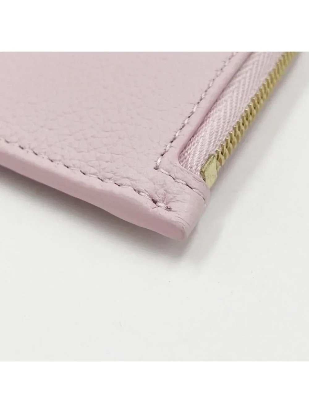 Celine Coin Case Card Holder Pink Leather Gold Display